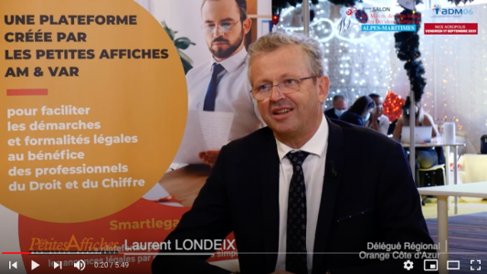 Salon des maires des A-M 2021 : Interview de Laurent LONDEIX, Délégué Régional Orange PACA