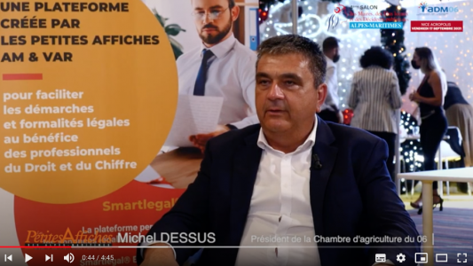 Salon des maires des A-M 2021 : Interview de Michel DESSUS, président de la chambre d'agriculture 06