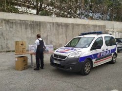 Le Département a remis 10 000 masques à la Police Nationale des Alpes-Maritimes
